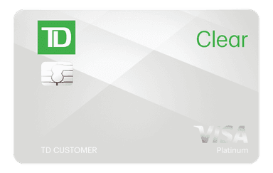TD Clear Visa Platinum card art