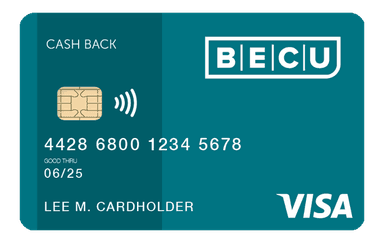 BECU Cash Back Visa card art